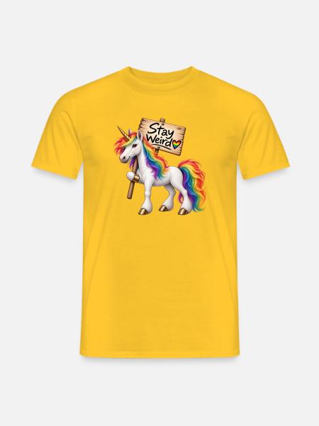 Stay weird ! - Männer T-Shirt - Gelb