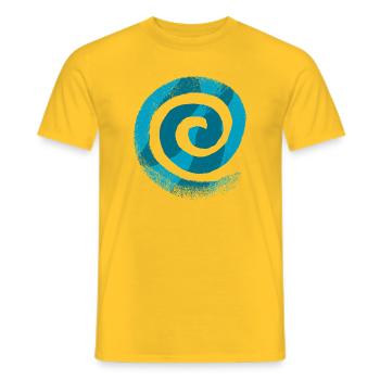 Spirale - Männer T-Shirt - Gelb - Vorne - AI Model Male 178 dark (178cm)