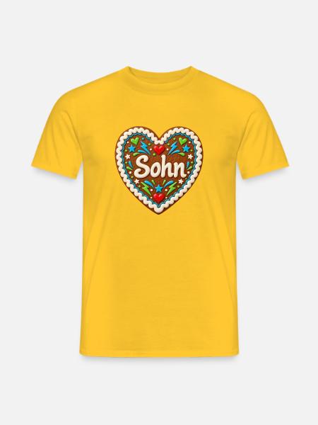 HerzKeks Namenszug Sohn - Männer T-Shirt - Gelb