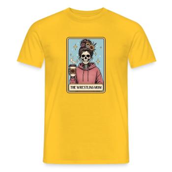 The Wrestling Mom – Stolzes Wrestling-Elterngeschenk - Männer T-Shirt - Gelb - Vorne - AI Model Male 178 dark (178cm)