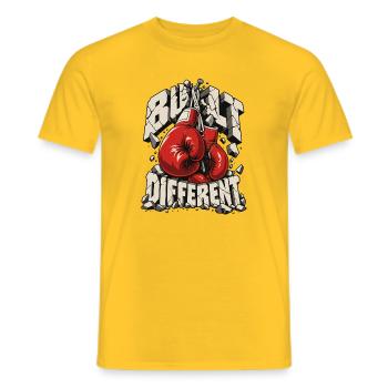 Bruchstein Boxen Kraft-Punch - Männer T-Shirt - Gelb - Vorne - AI Model Male 178 dark (178cm)