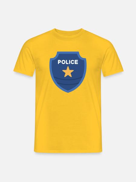 Polizeiabzeichen im klassischen Schildstil - Männer T-Shirt - Gelb