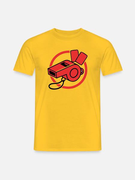 Schiedsrichter Pfeife Icon - Männer T-Shirt - Gelb