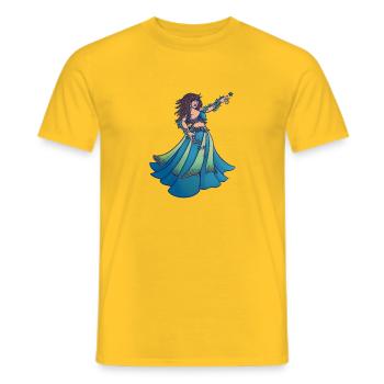 Azure Star Dancer - Männer T-Shirt - Gelb - Vorne - AI Model Male 178 dark (178cm)