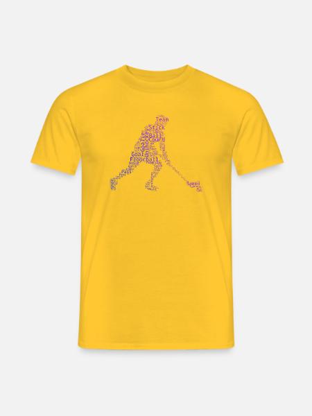 Geschenkidee für einen Floorball-Fan mit Stockball - Männer T-Shirt - Gelb