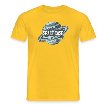 Space Case Planetenkreis Retro-Logo - Männer T-Shirt - Gelb - Vorne - AI Model Male 178 dark (178cm)