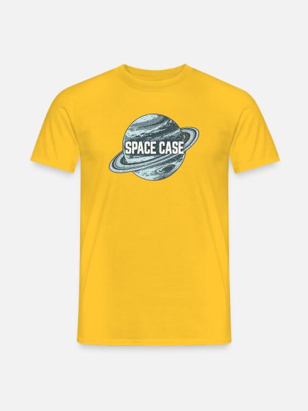 Space Case Planetenkreis Retro-Logo - Männer T-Shirt - Gelb