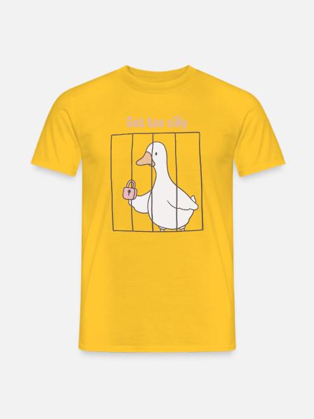 Duck Behind Bars wurde zu albern - Männer T-Shirt - Gelb