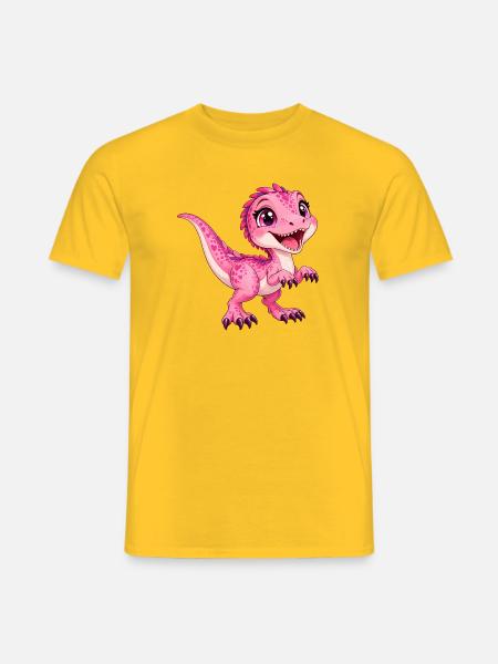 Greifvogel Rose Kawaii - Männer T-Shirt - Gelb