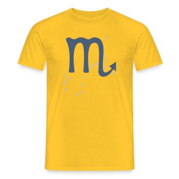 Sternzeichen Skorpion - Männer T-Shirt - Gelb - Vorne - AI Model Male 178 dark (178cm)