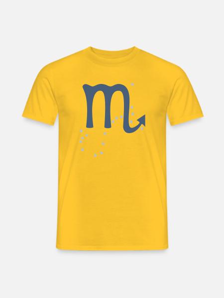 Sternzeichen Skorpion - Männer T-Shirt - Gelb