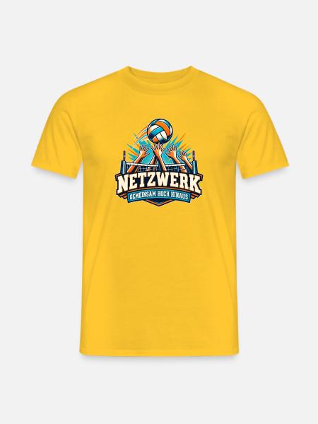 Netzwerk – Gemeinsam hoch hinaus - Männer T-Shirt - Gelb