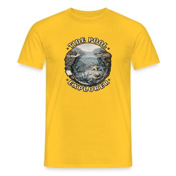 Tide Pool Explorer Tide Pool - Männer T-Shirt - Gelb - Vorne - AI Model Male 178 dark (178cm)