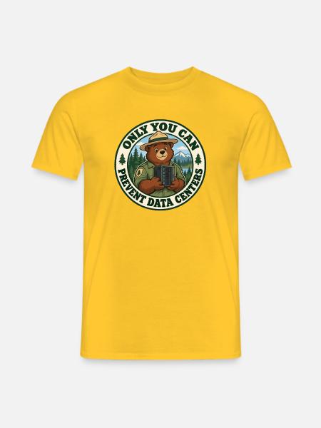 Wald statt Server - Männer T-Shirt - Gelb