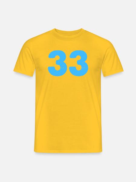 33 - Männer T-Shirt - Gelb