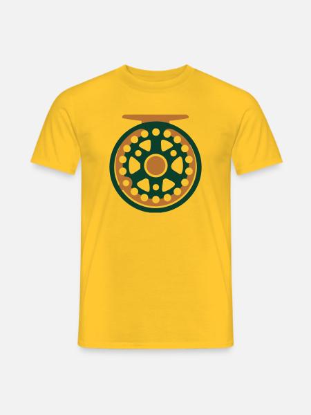 Fliegenrolle Angel Icon - Männer T-Shirt - Gelb