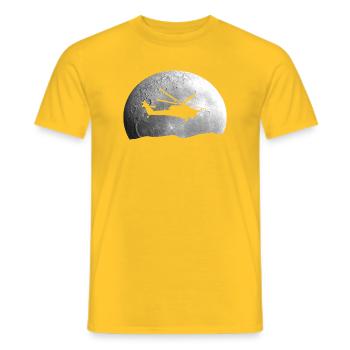 Hubschrauber Mond Geschenkidee - Männer T-Shirt - Gelb - Vorne - AI Model Male 178 dark (178cm)