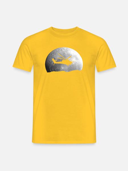 Hubschrauber Mond Geschenkidee - Männer T-Shirt - Gelb