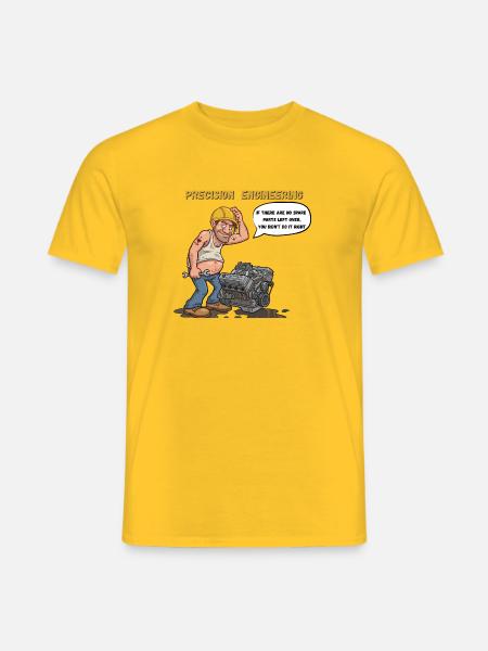 Präzisionsingenieur-Humor - Männer T-Shirt - Gelb