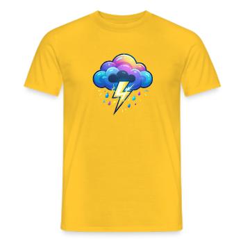 Blitz - Männer T-Shirt - Gelb - Vorne - AI Model Male 178 dark (178cm)