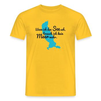 Tegernsee Bayern - Männer T-Shirt - Gelb - Vorne - AI Model Male 178 dark (178cm)