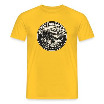Bärenstarke Begleitung - Männer T-Shirt - Gelb - Vorne - AI Model Male 178 dark (178cm)