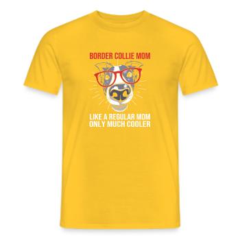 Border Collie - Männer T-Shirt - Gelb - Vorne - AI Model Male 178 dark (178cm)