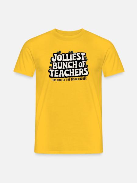 Zitat der fröhlichsten Lehrer Weihnachtsschule - Männer T-Shirt - Gelb