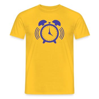 Wecker - Männer T-Shirt - Gelb - Vorne - AI Model Male 178 dark (178cm)