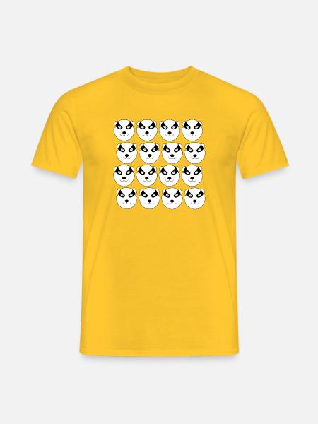 Cartoon-Dachskopf - Männer T-Shirt - Gelb