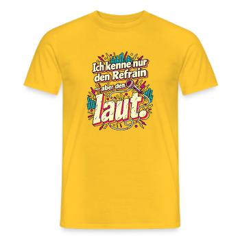 Schlagerfan Schlagerparty Schlagermove Konzert - Männer T-Shirt - Gelb - Vorne - AI Model Male 178 dark (178cm)
