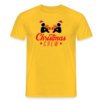 Weihnachts Crew Script Logo - Männer T-Shirt - Gelb - Vorne - AI Model Male 178 dark (178cm)