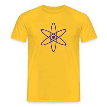 Atom - Männer T-Shirt - Gelb - Vorne - AI Model Male 178 dark (178cm)