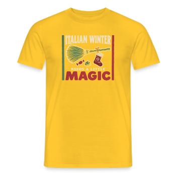 La Befana Italienische Epiphanie Weihnachtshexe - Männer T-Shirt - Gelb - Vorne - AI Model Male 178 dark (178cm)