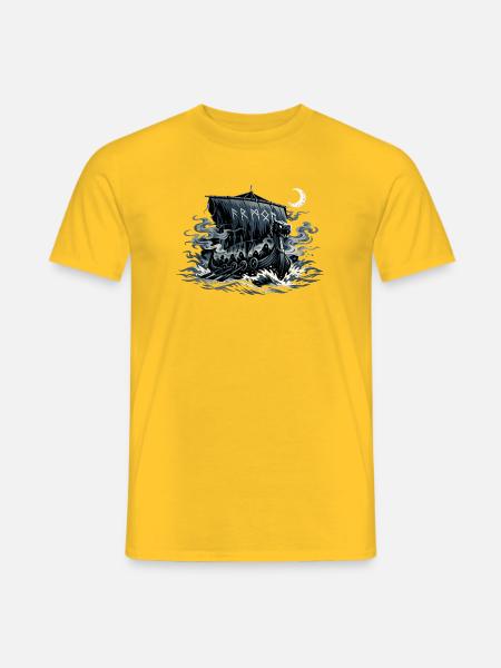 Nachtviking Drachenboot - Männer T-Shirt - Gelb