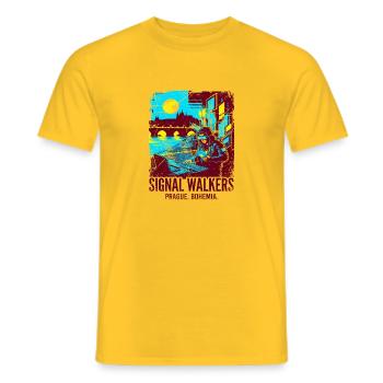 Programmer Signal Walkers Prague Bohemia - Männer T-Shirt - Gelb - Vorne - AI Model Male 178 dark (178cm)