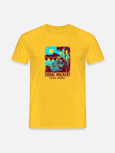 Programmer Signal Walkers Prague Bohemia - Männer T-Shirt - Gelb