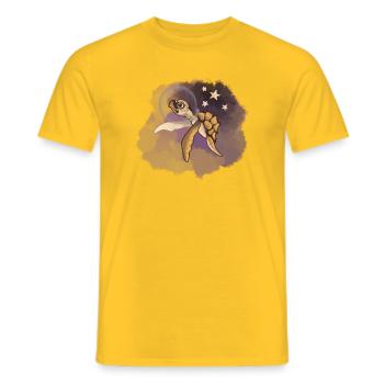 Cosmic Sea Turtle Explorer - Männer T-Shirt - Gelb - Vorne - AI Model Male 178 dark (178cm)