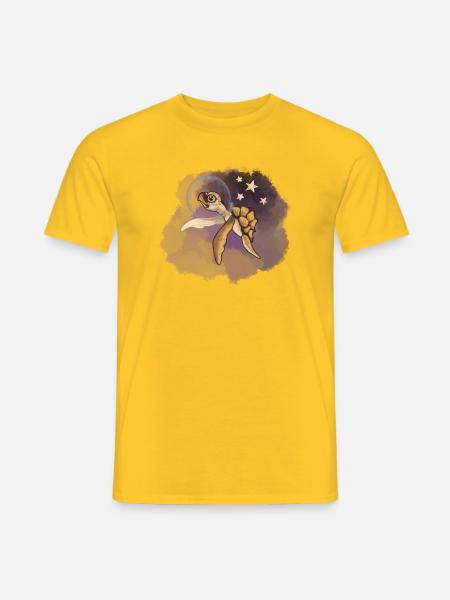 Cosmic Sea Turtle Explorer - Männer T-Shirt - Gelb