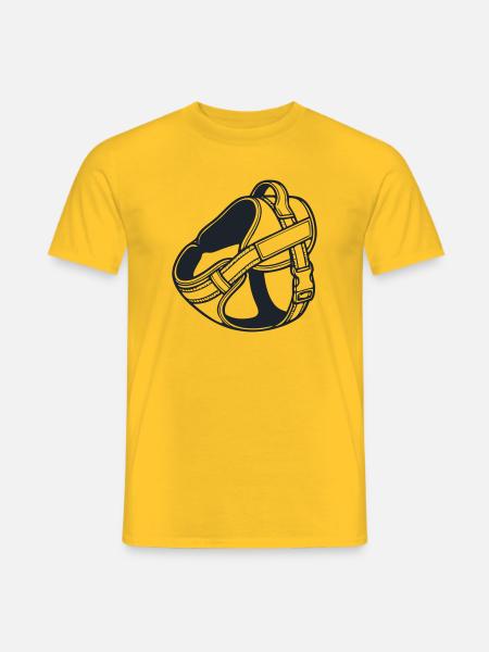 Hundegeschirr Brustgeschirr Icon - Männer T-Shirt - Gelb