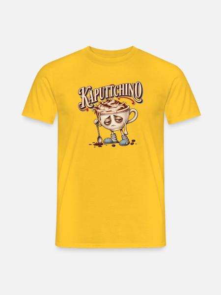 Kaputtchino - Männer T-Shirt - Gelb