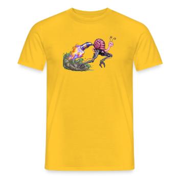 Flamejet Snail Robo Drive - Männer T-Shirt - Gelb - Vorne - AI Model Male 178 dark (178cm)