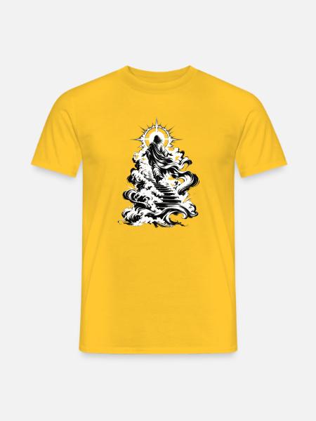 Aufstiegsweg aus Wolken - Männer T-Shirt - Gelb