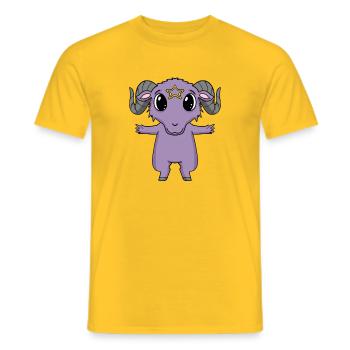 Satan Ziege Motiv - Männer T-Shirt - Gelb - Vorne - AI Model Male 178 dark (178cm)