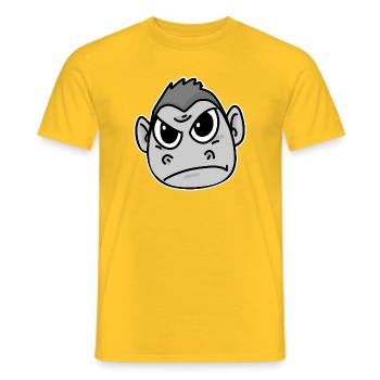 Gorilla Tier Affe Wütend - Männer T-Shirt - Gelb - Vorne - AI Model Male 178 dark (178cm)