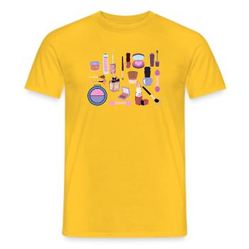 Pastell-Make-up-Kollektion - Männer T-Shirt - Gelb - Vorne - AI Model Male 178 dark (178cm)