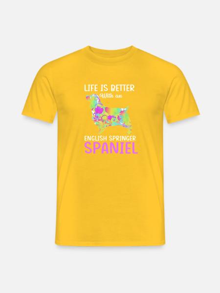 Springer Spaniel - Männer T-Shirt - Gelb