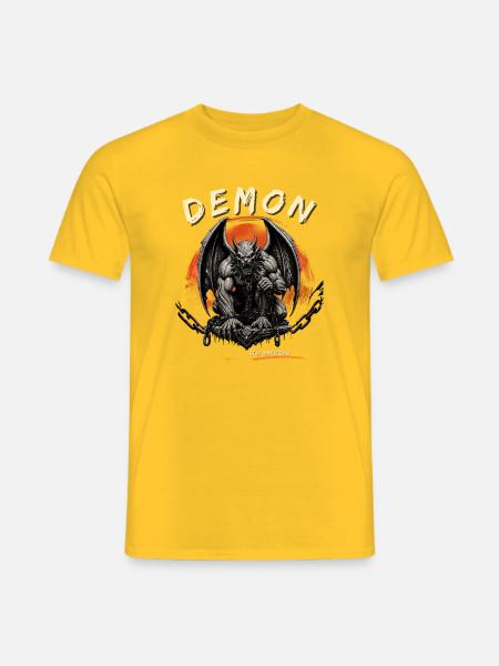 Dämonenwächter in Ketten - Männer T-Shirt - Gelb