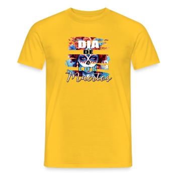 La Catrina  - Männer T-Shirt - Gelb - Vorne - AI Model Male 178 dark (178cm)