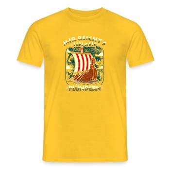 Mir Reichts Ich Geh Plündern Wikinger Kostüm - Männer T-Shirt - Gelb - Vorne - AI Model Male 178 dark (178cm)